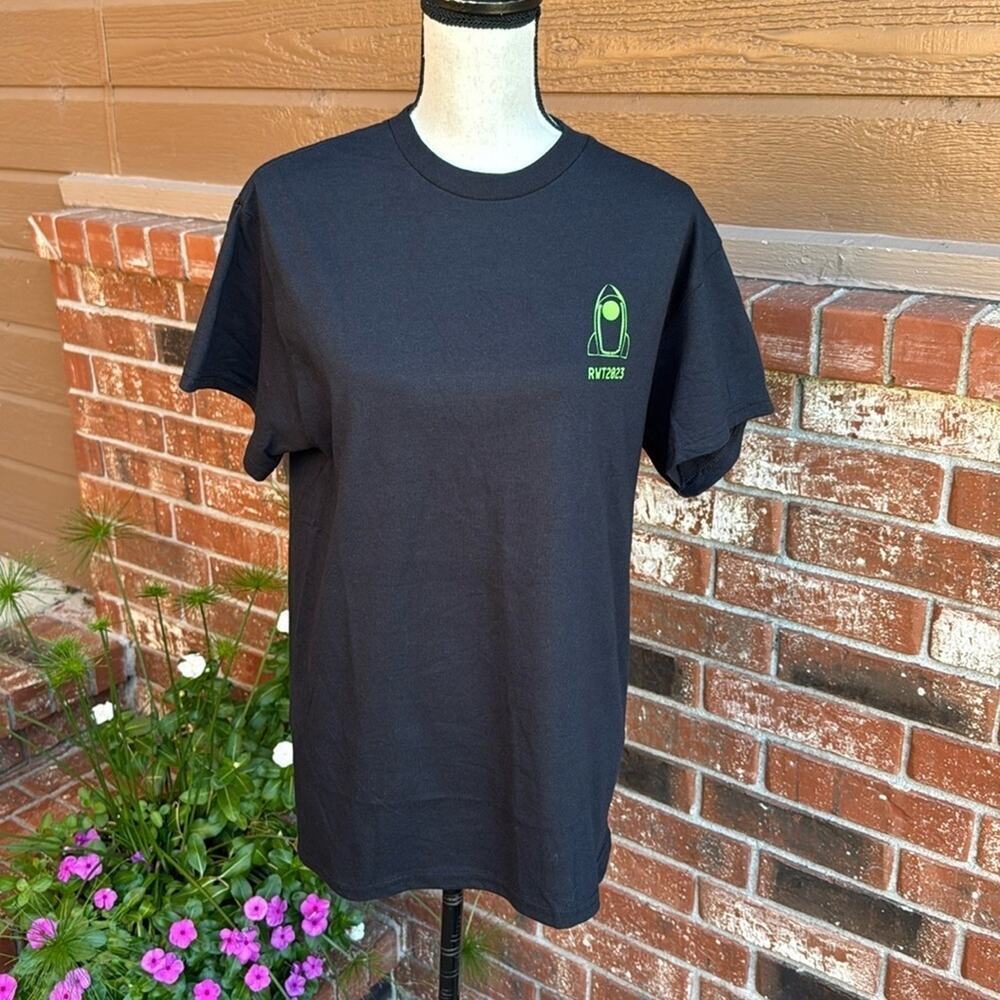 Beyonce Official Renaissance World Tour Shirt Alien Graphic Tee Black Green Med